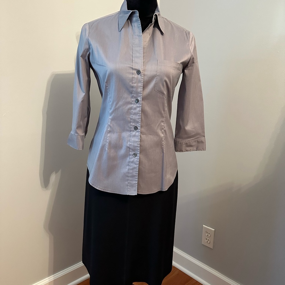 Theory 3/4 sleeve button down shirt